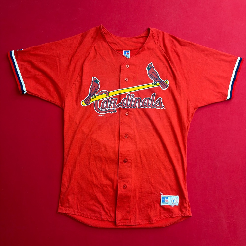VTG 90s Russell Athletic Mark McGwire St Louis Cardinals Jersey Red Mens L 1997